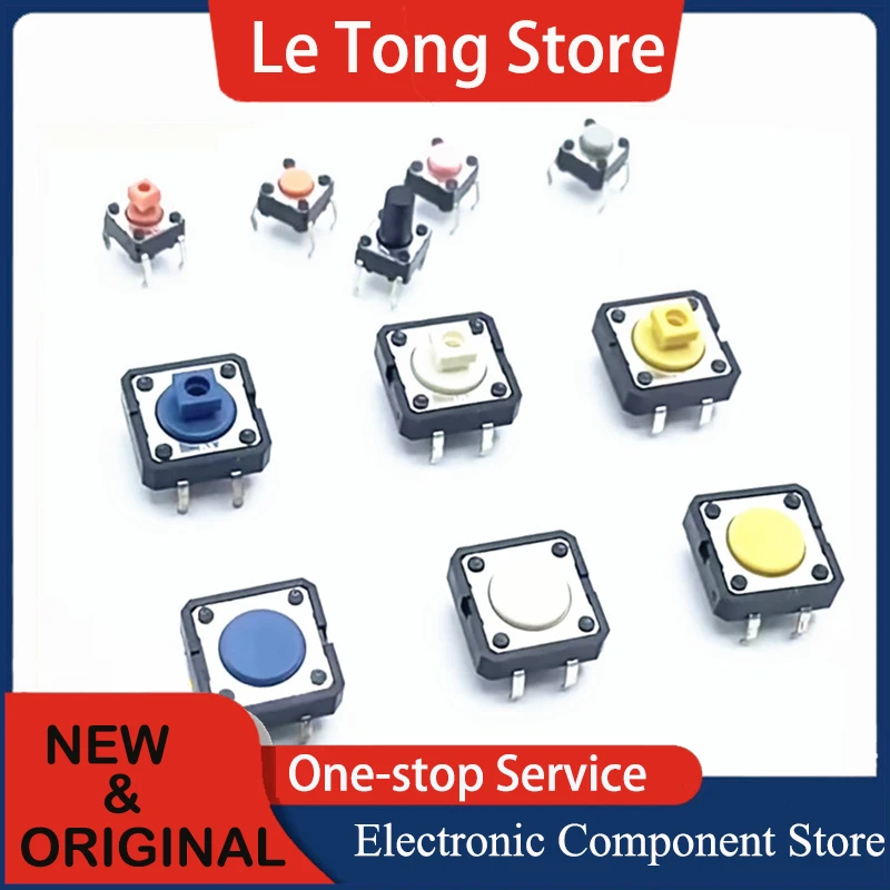 10PCS Original Touch microswitch B3F-4055 B3W-1000 4000 4005 4050 5000  6X6 12x12x4.3mm 7.3mm button 4-pin