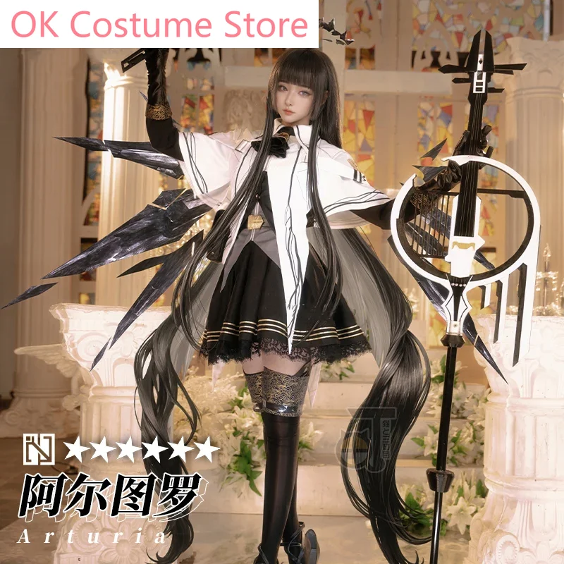 Arknights Virtuosa Arturia Giallo Fashion Game Pak Mooie Cosplay Kostuum Halloween Feest Rollenspel Outfit Vrouwen