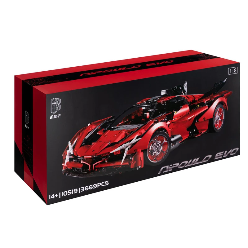 

IN STOCK 3669pcs MOC Technical Red Remote Control Sports Car Building Blocks Bricks Model Toys for Children Birthday Gift Set