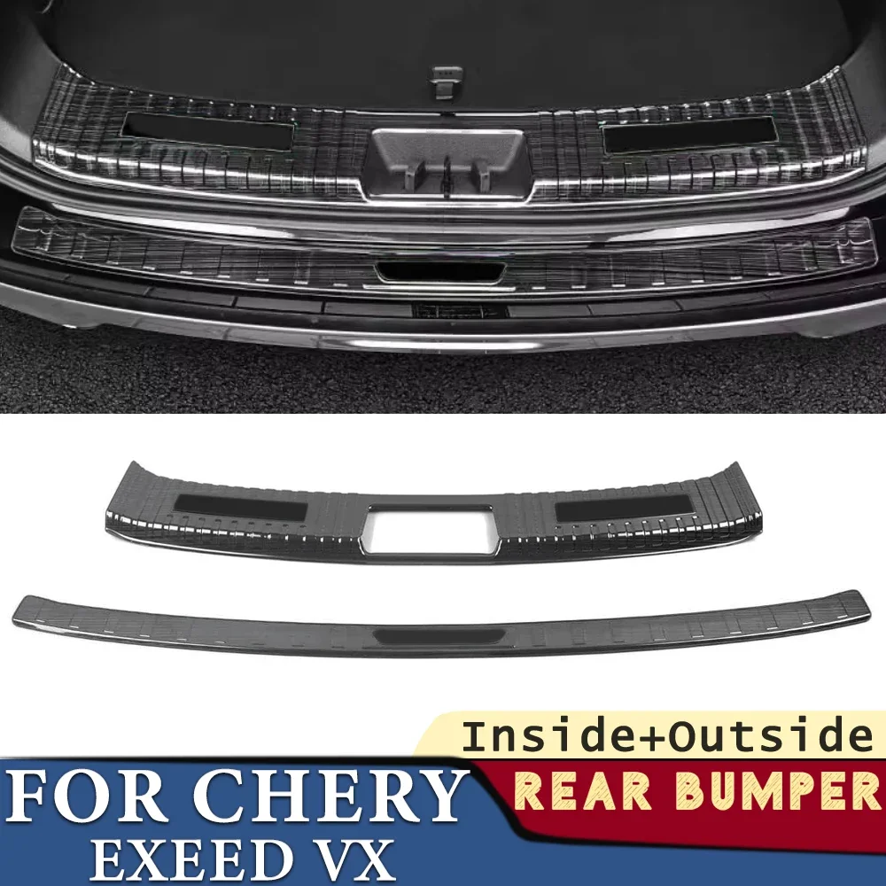 

Trunk Bumper for Chery Exeed VX 2023-2024 Car Accessories Stainless Rear Fender Protector Sill Cover Sticker Decoration