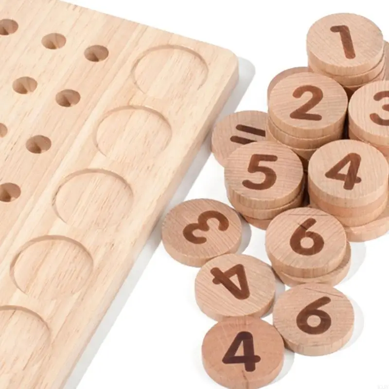 W3JF Conteo Educational Contando Peg Board Toy para niños Aprendizaje y reconocimiento números matemáticas