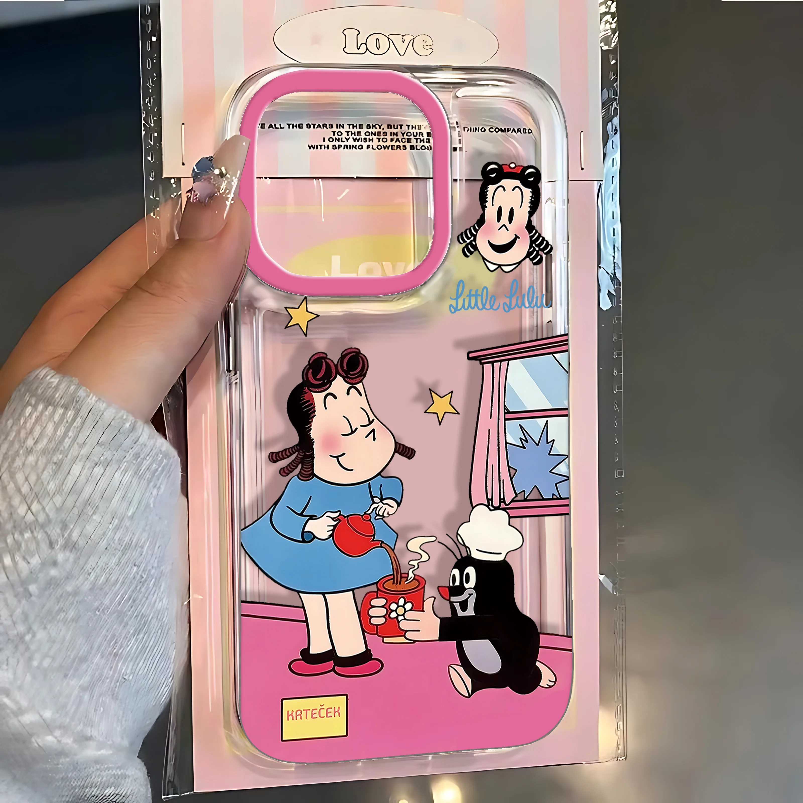 Cute Little Girl L-lulu New Phone Case For iPhone 17e 17 16 16e 15 14 13 12 11 Mini Pro Max Air Plus Transparent Back Cover