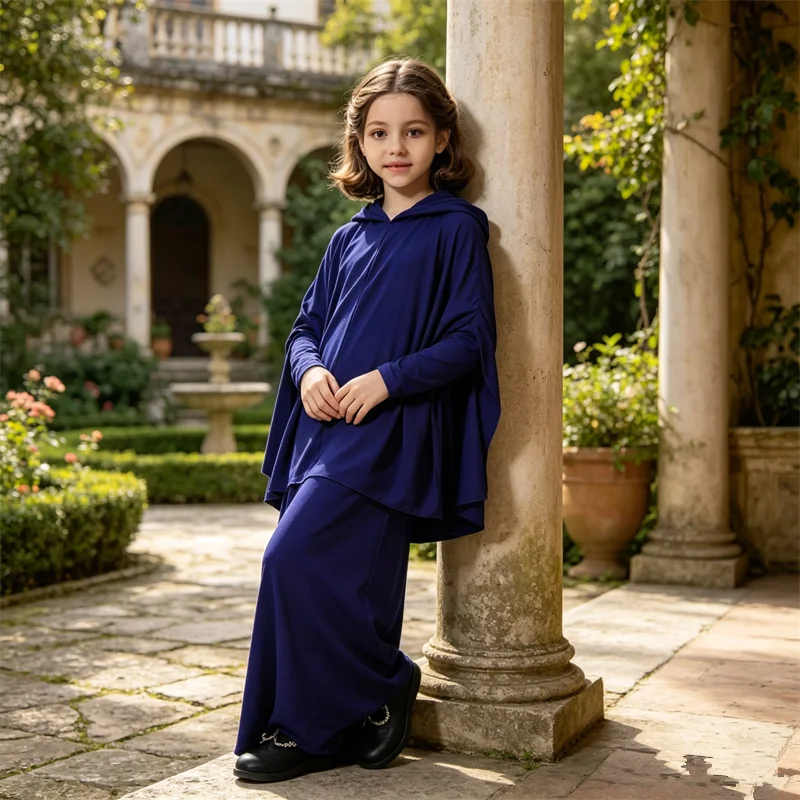 

Ramadan Muslim Kids Girls Tops Skirt Set Prayer Dress Eid Islamic Children Clothing Khimar Caftan Burqa Abaya Robe Jalabiya Suit