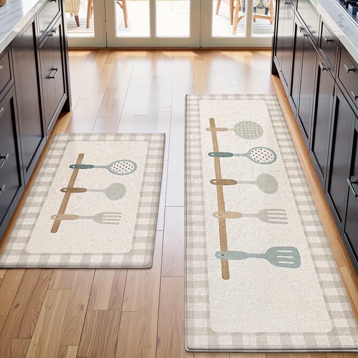 Commercial Kitchen Background - Tappeto da Cucina con Motivo Utensili
