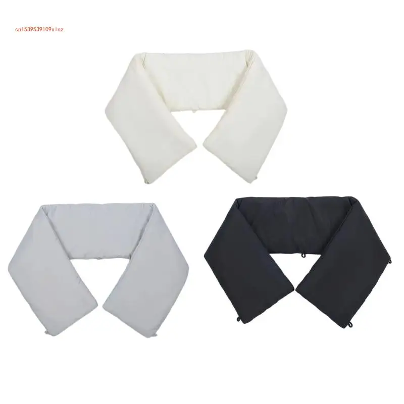 Winter Essential Shawl Scarf Padded Faux Collar for Females Quilted Neck Warmer