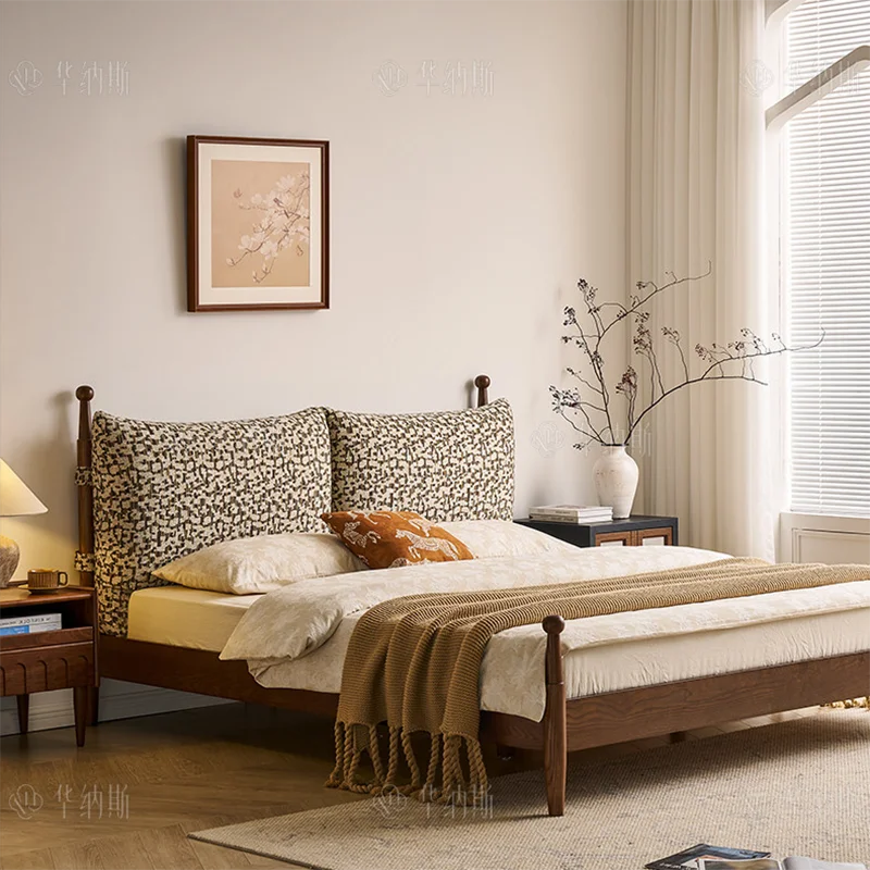 Wooden Simple Bed Sleeping Safe Design Castle Modern Luxury Bedroom Frame Massage Bed Queen Beauty Muebles Trendy Furniture