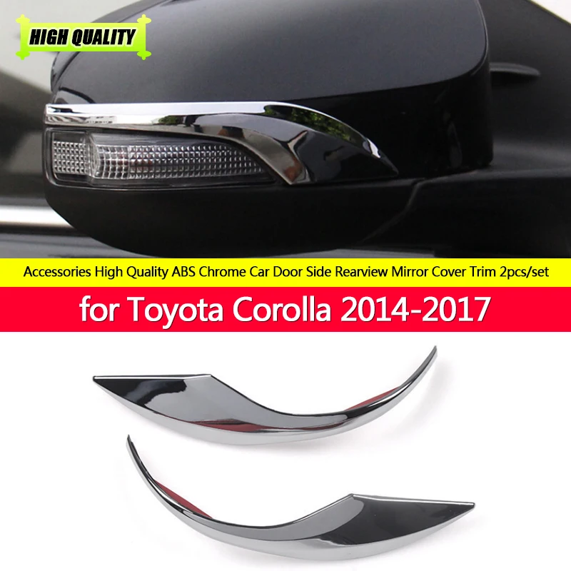 For Toyota Corolla Axio Fielder iM 160 170 180 2014 2015 2017 Accessories Rear Side View Rearview Mirror Cover Trim Chrome