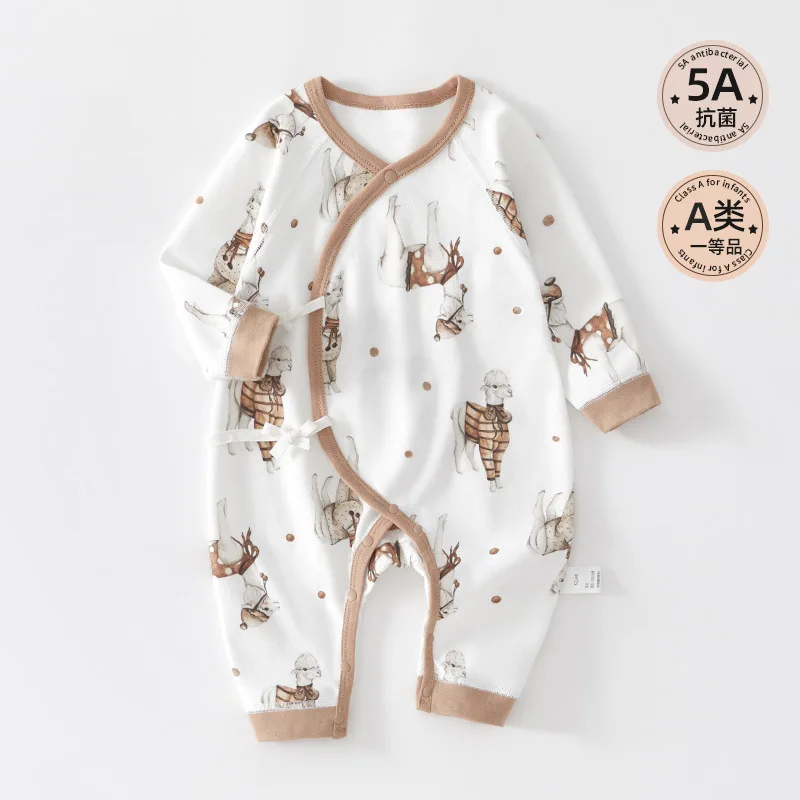 Newborn baby clothes newborn cotton boneless Romper climbing clothes spring and autumn baby monk clothes autumn baby onesie