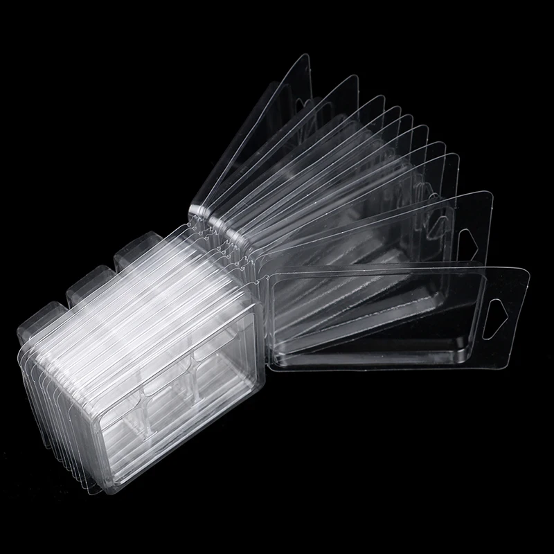 10 حلقات الشمع ذوبان قوالب واضحة شمع البلاستيك الفارغ ذوبان البطلينوس لالصناخ شموع الشمع فتيل