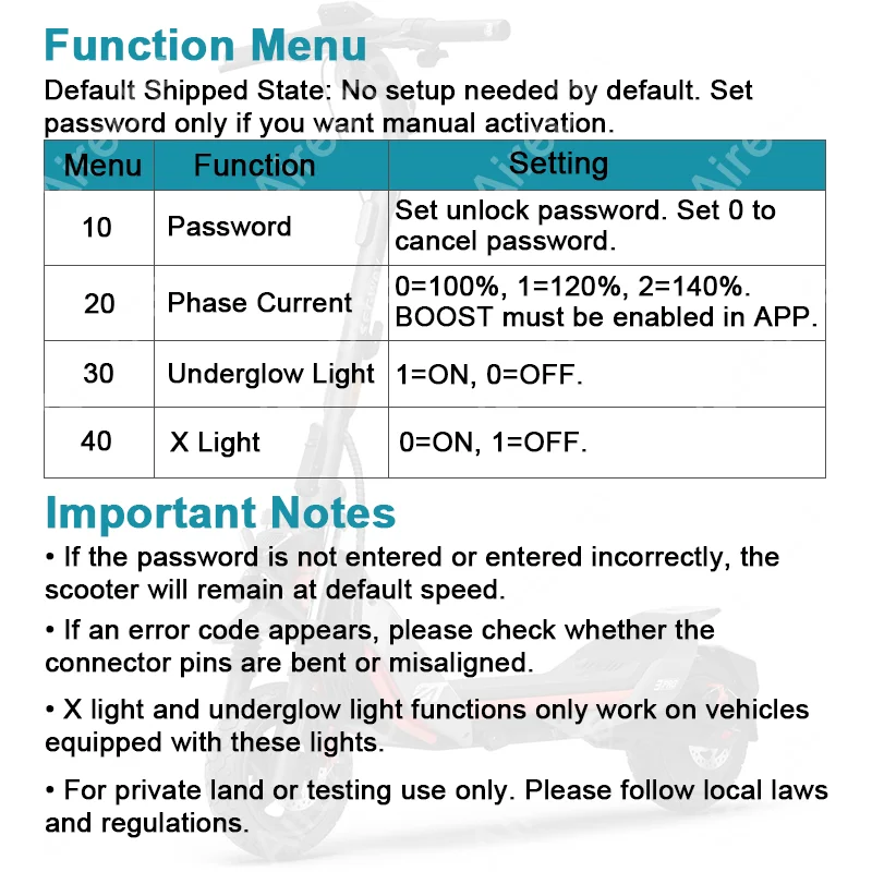 Newest 40km/h Unlocking Speed Line for Ninebot by Segway F3 E/F3D/F3 ProE/F3 ProD E-Scooter Customized Release Speed Limit Cable