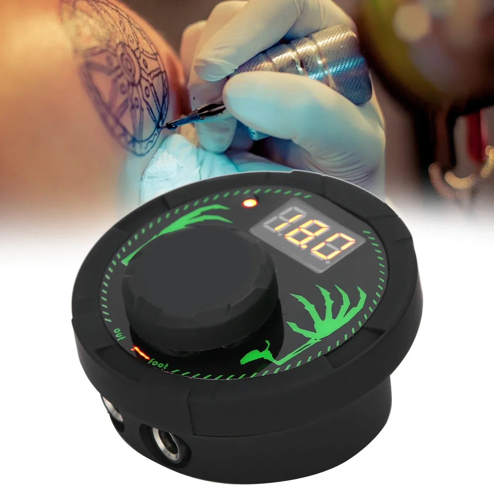 Fuente de alimentación para tatuaje profesional, Pedal de pie, modo Dual, pantalla LCD portátil, Mini fuente de alimentación, accesorios para máquina herramienta de tatuaje