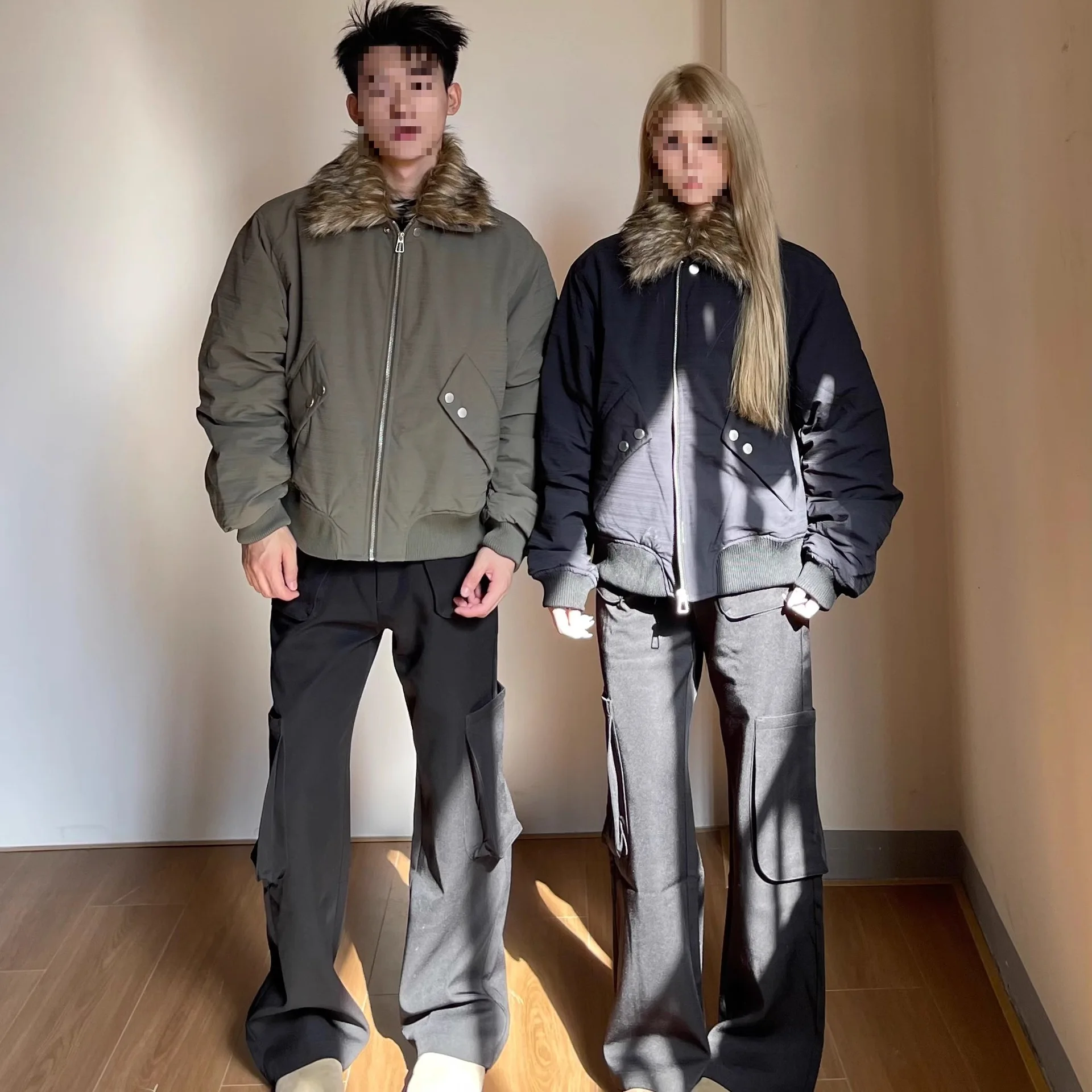 

Мужская куртка с меховым воротником в стиле милитари, для гольфа и отдыха, легкая, дышащая, сетчатая, белая, качественная, классическая, для весны и лета