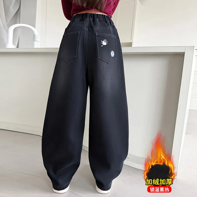 Autumn Girls' Jeans Cartoon Em - Winter Clothing Drawing 评论和价格