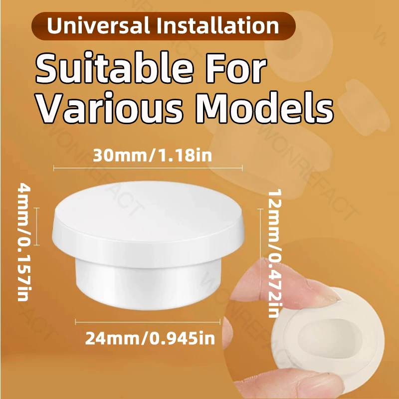 Overflow Ring Plug  Overflow Hole Plug Silicone Sink Overflow Cap Round Overflow Cover White Oval Trim