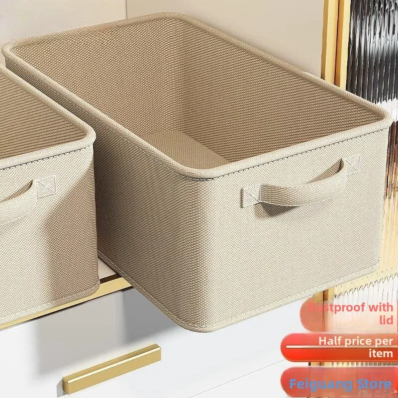 

Коробка для хранения одежды из хлопка и льна, органайзер для детской одежды, многослойная корзина для домашнего гардероба, для хранения брюк и одежды