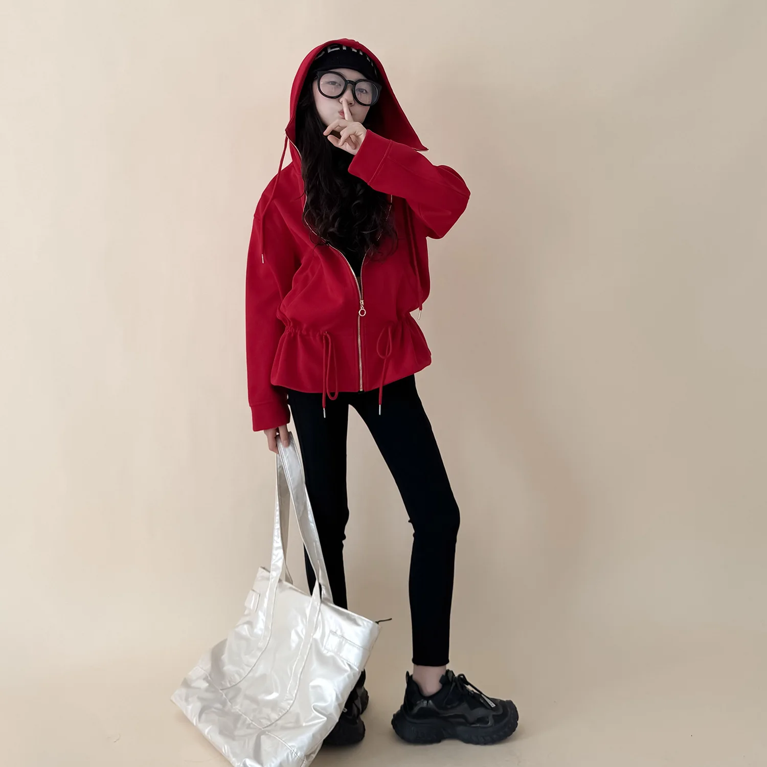 2026 winter autumn Girls clothes long Sweatshirt Kids teens Child solid grey red hooded jacket dress 4 8 9 10 11 12 year fashion