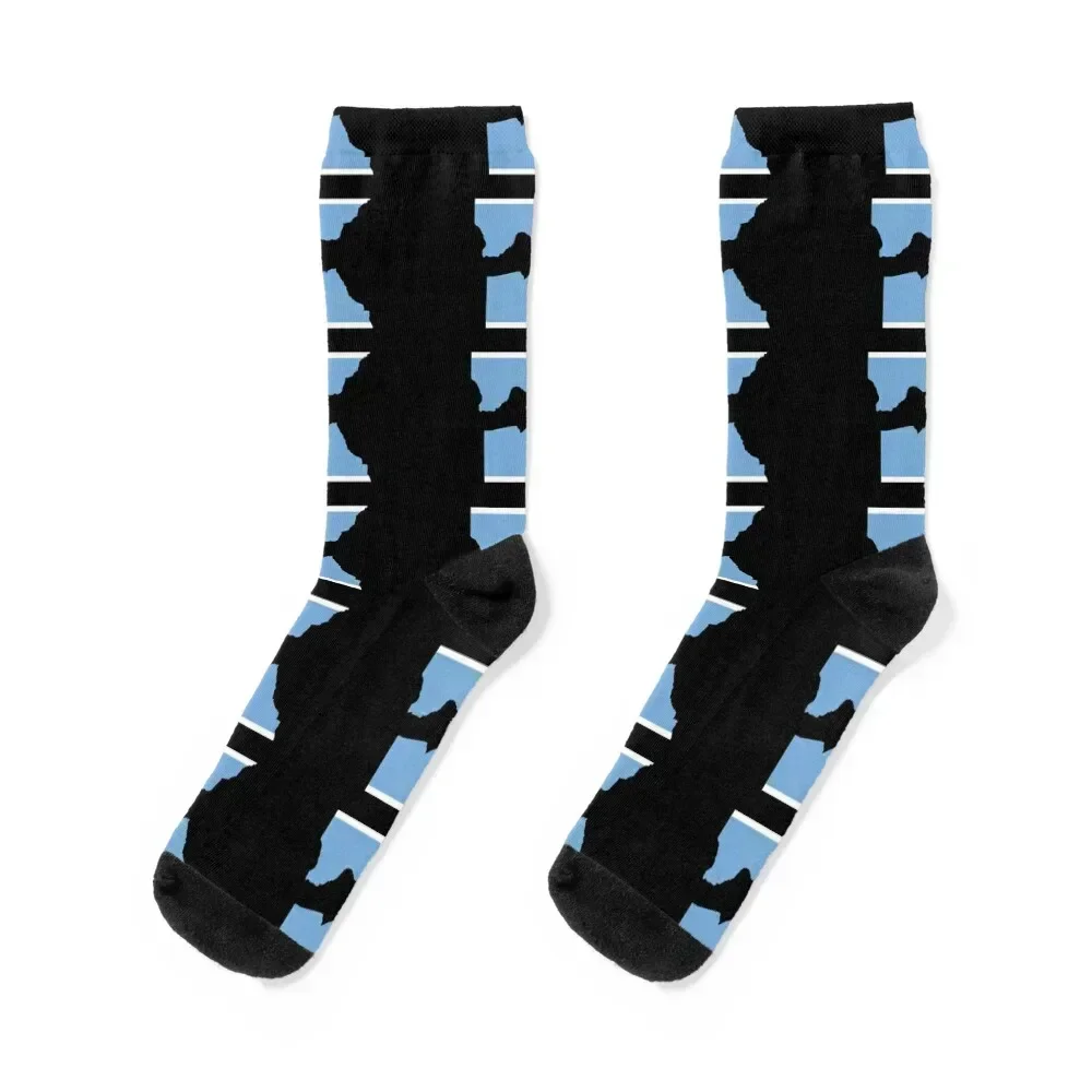 

Flag Map of Botswana Socks men cotton high quality sports and leisure Hiking boots Toe sports Men's Socks Women's