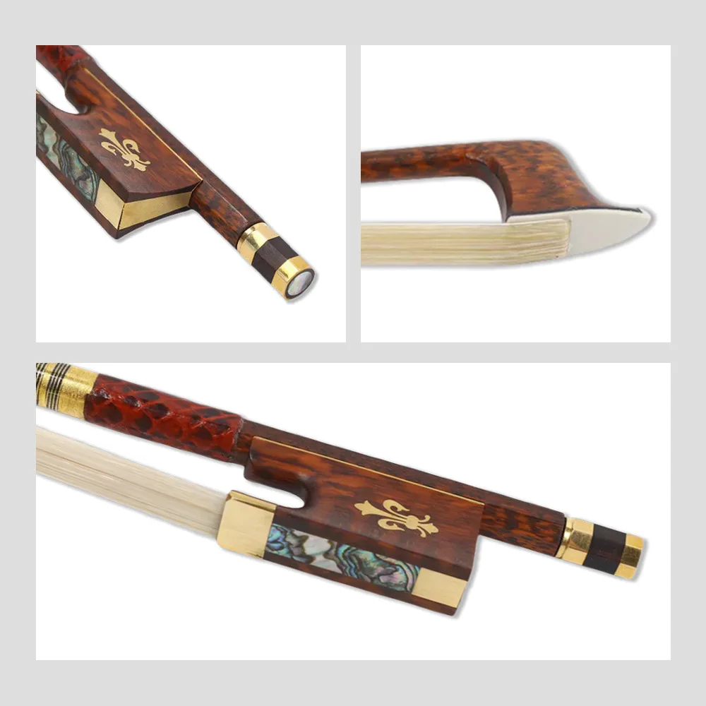 High-End Violin Bow, with Colorful Shell Inlay, Inner Mongolia Horsehair, Practice and Exam Special Bow