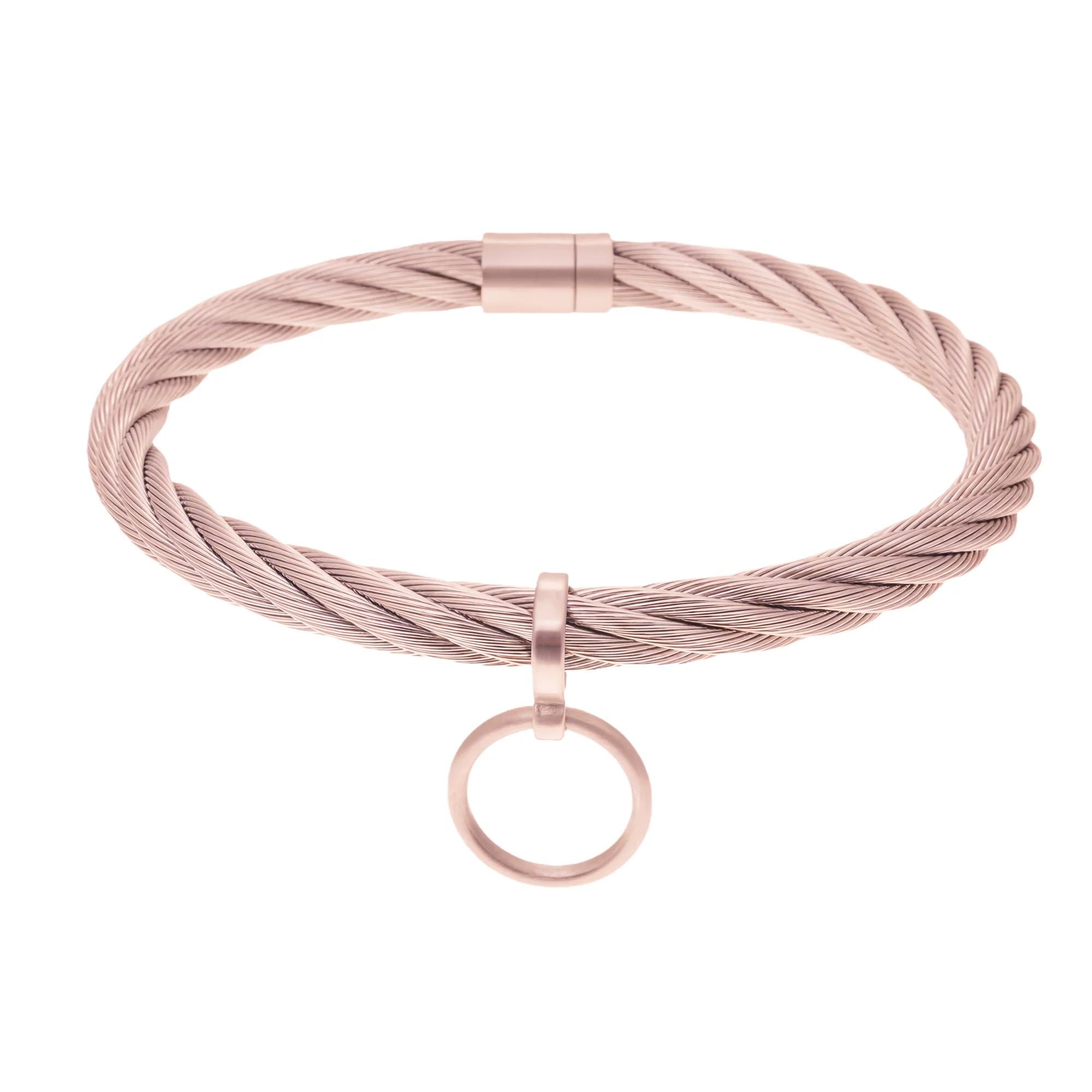 Wirerope stainless steel slave collar lockable choker women necklace torques fashion jewelry