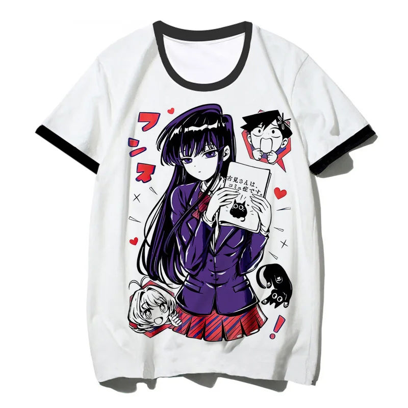 Komi Cant Communicate clothes male anime streetwear aesthetic graphic y2k t shirt anime