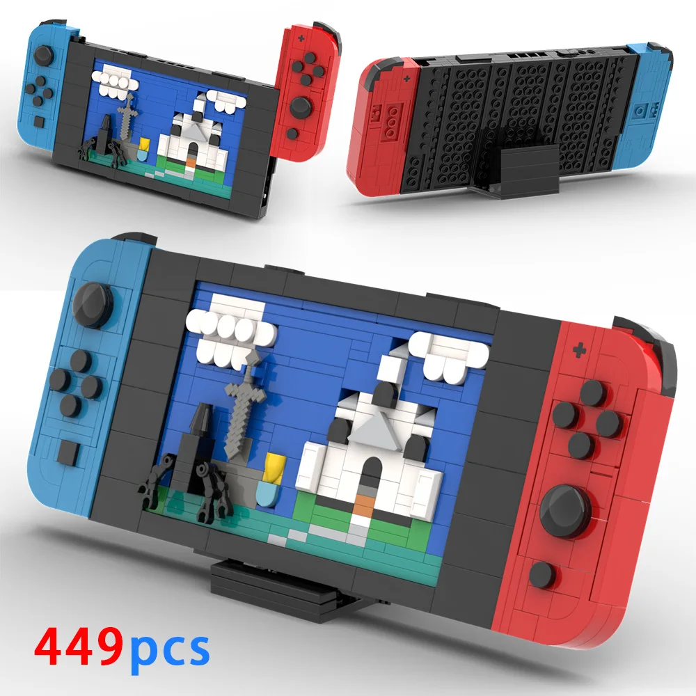 2024 creativo Retro Console portatile gioco portatile Building Blocks modello Kid Retro Controller macchina Idea mattoni giocattoli per i regali