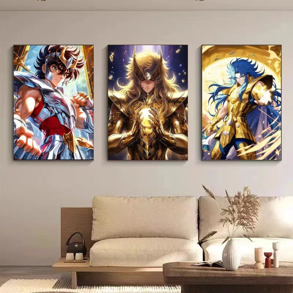 Pop Classic Japanese Anime Saint Seiya Main Canvas Painting Poster for Home Decor living room wall art for bed room Poster Wall