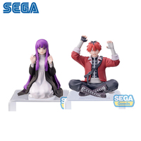 Original Genuine SEGA Frieren: Beyond Journey's End 10cm Fern Stark Sitting Position  Anime Collection Model Doll Toy