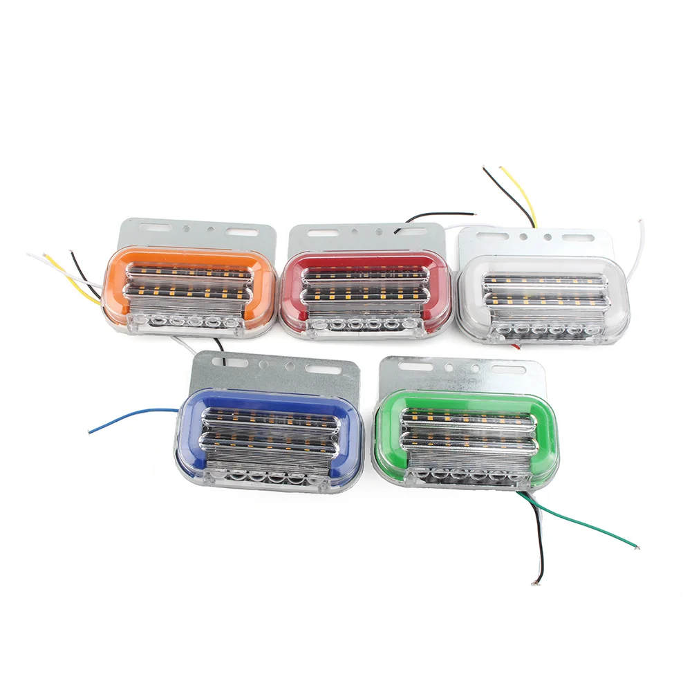 24V Dynamic LED Side Marker Light Car External Light Signal Indicator Lamp For Truck Trailer Lorry Caravan Pickup Van etc. image 2