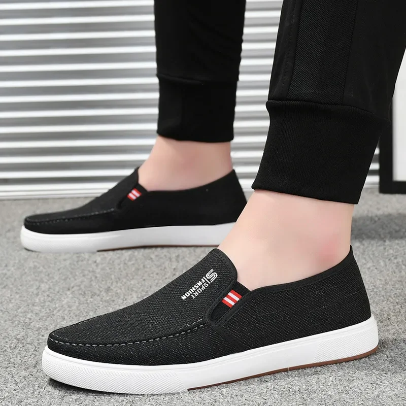 Men's Slip On Loafer Shoes, Breathable Lightweight Non-slip Canvas Shoes, Men's Sneakers, Spring And Summer