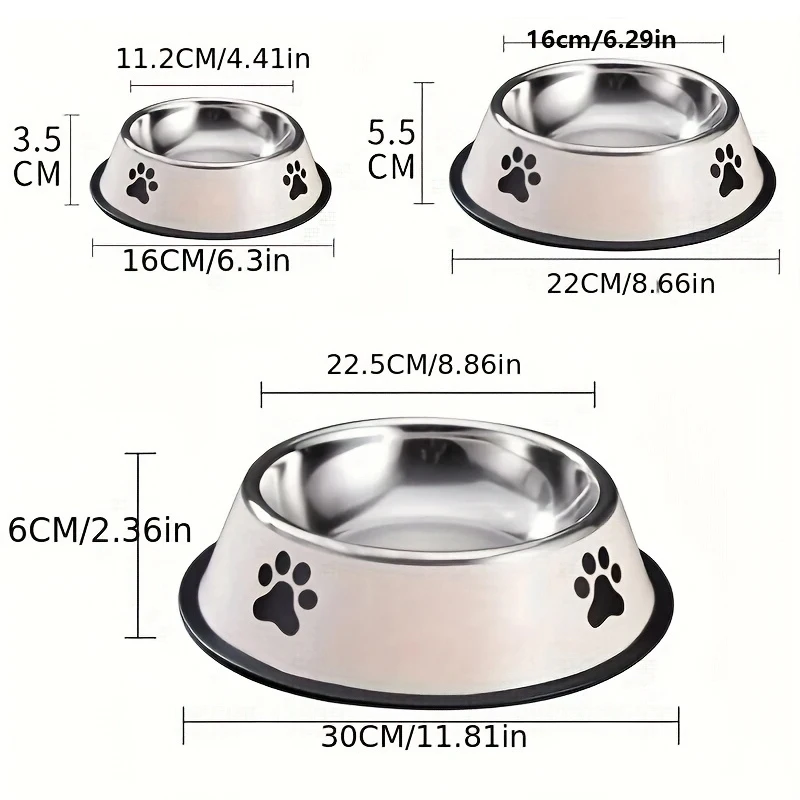 Stainless Steel Pet Dog Bowl Food Storage Container Dog Food Bowl Water Bottle Pet Bowl Feeder Dish For Small Large Dogs Cats