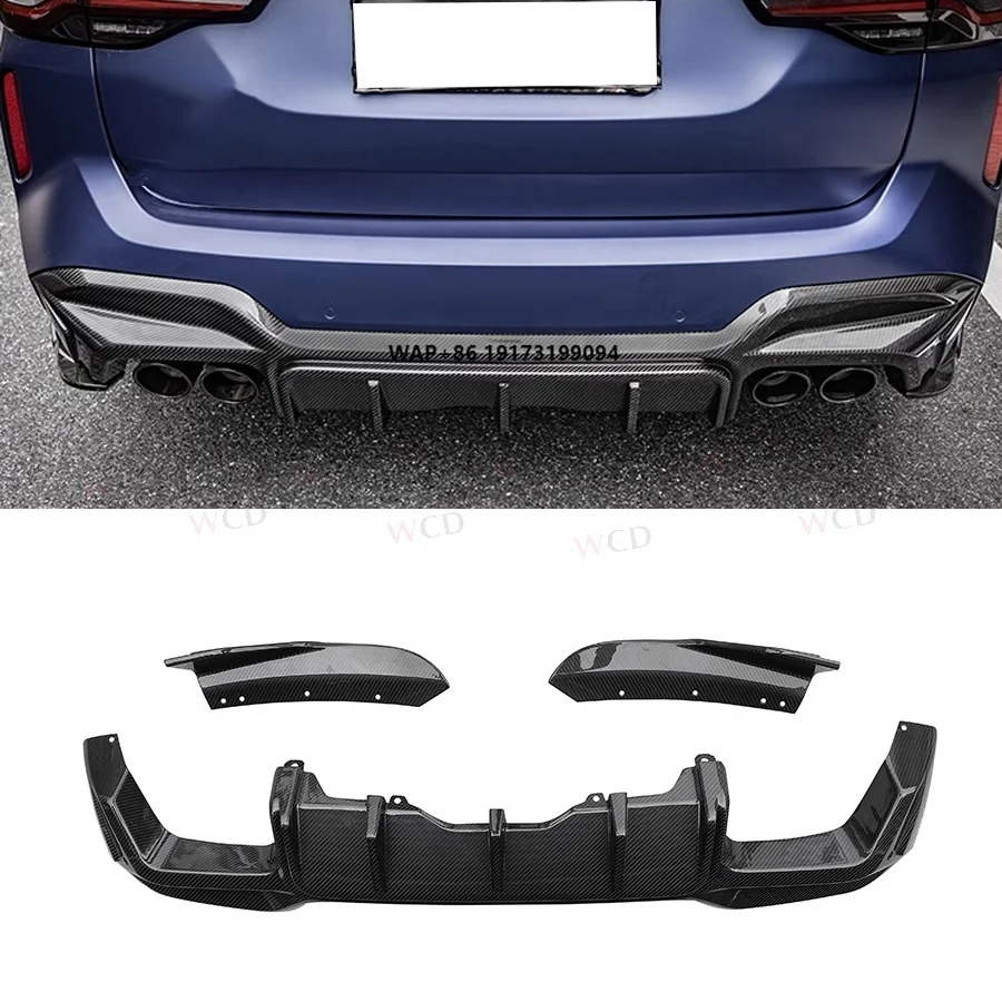 

High Quality New Carbon Fiber Rear Bumper Diffuser for B-MW X3M F97 2019+ Rear Lip Diffuser Bodykit