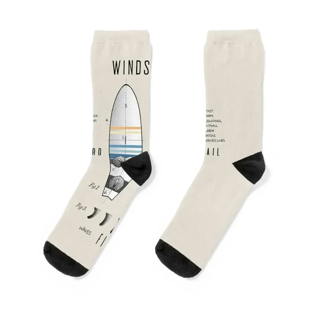 

Windsurfing Gear Board Sail Lexicon Legend Socks christmas gifts set hip hop essential Socks For Women Men's
