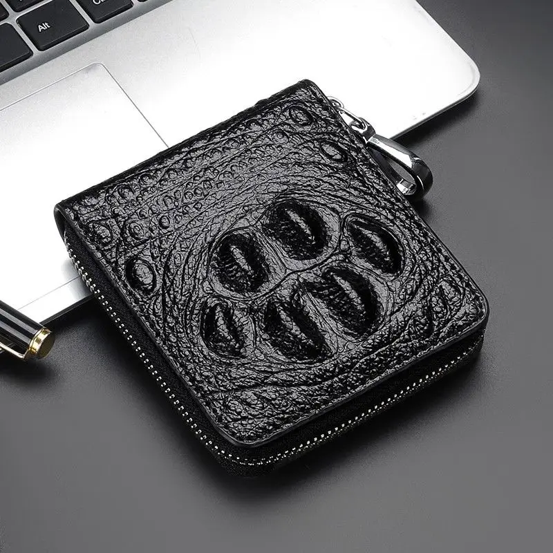 

New Fashion Cow Genuine Leather Men Short Wallets Real Leather Male Alligator Luxury Brand Clutch Gift Cash Purse Card Holder