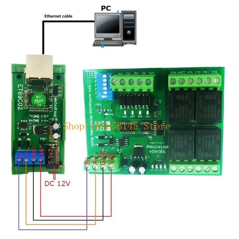

5asd MQTT Modbus RTU Modules Ethernet Networks RJ45 to RS485 Bus Converter Board for Modbus RTU PTZ Camera Converter