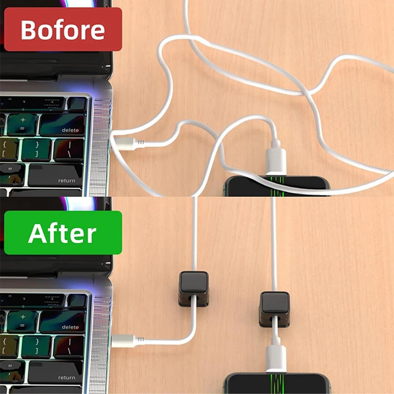 Cable Clips Magnetic Cable Clips Non-Marking Magnetic Sticky Cable Organiser Clip Plug Hook
