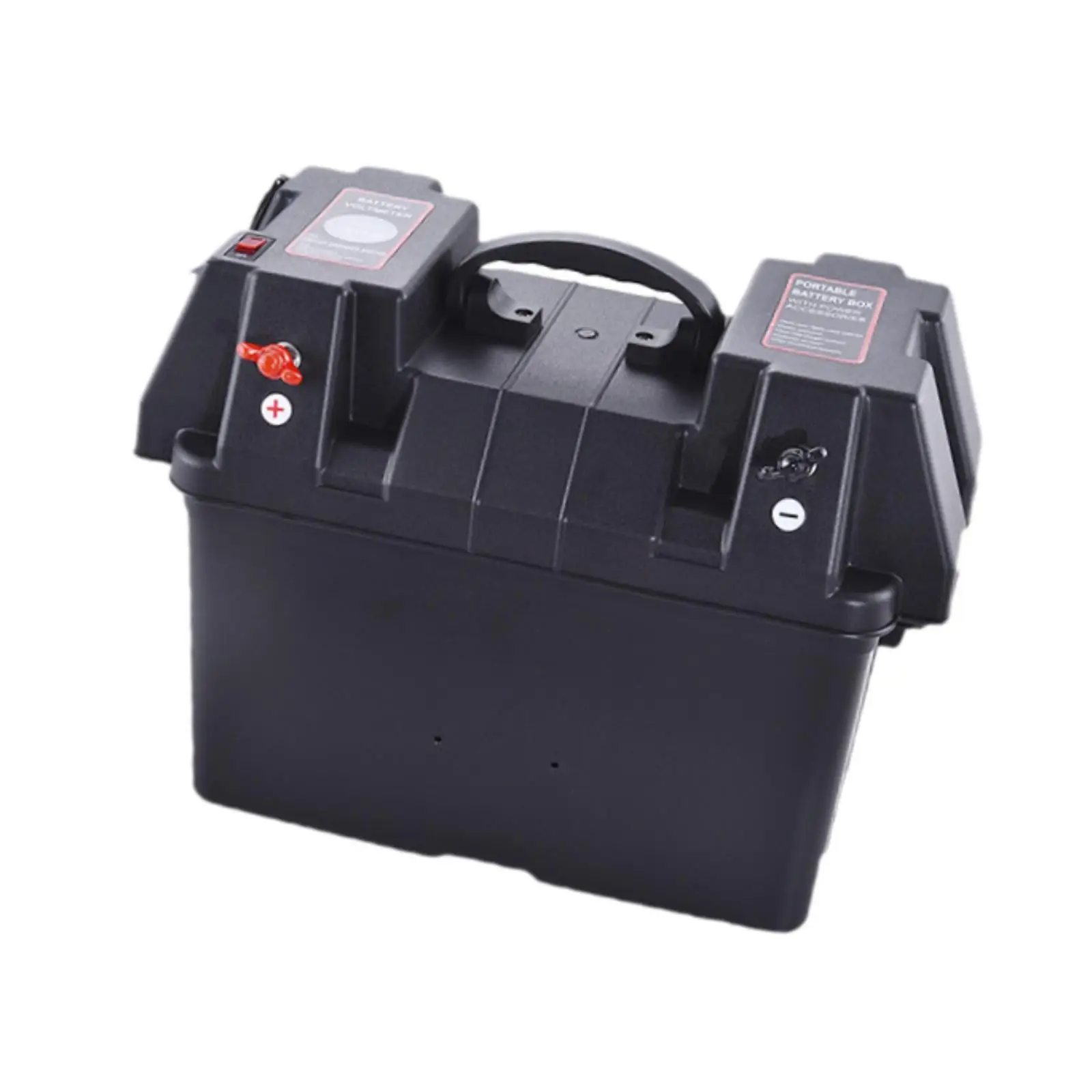 Battery Storage Box Container Portable Heavy Duty Organizer Battery Carrier for ATV Trolling Motor Suvs Trailer Cars