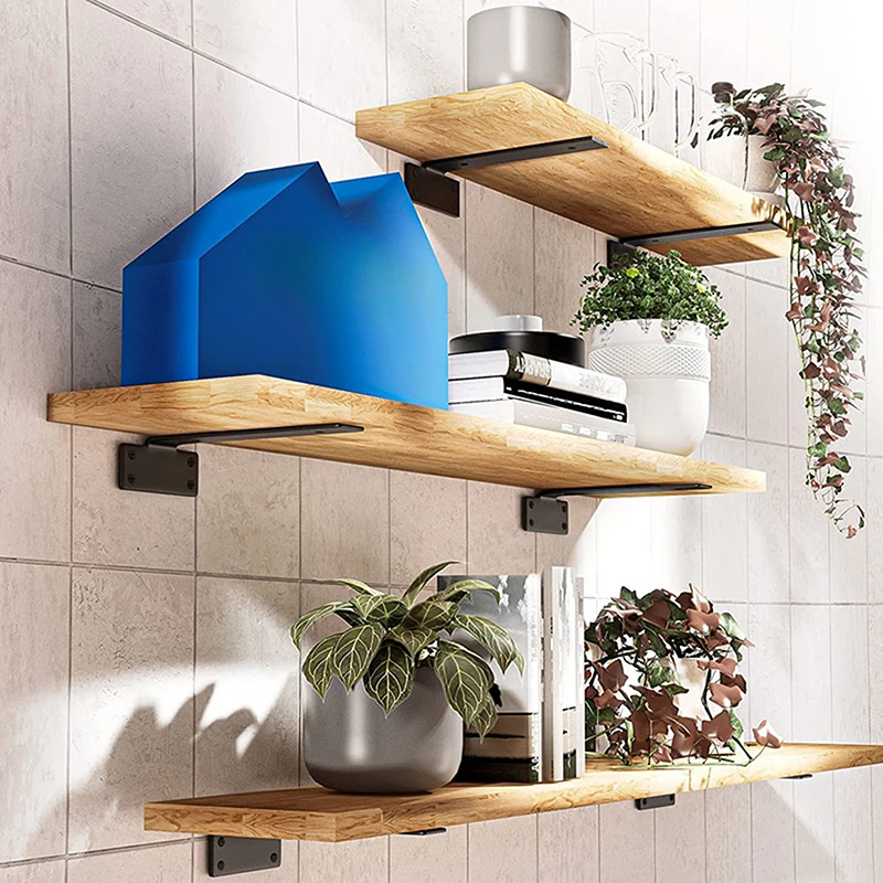 Wall Shelf Bracket Suspended Tripod Shelf Support Hidden Wall Fixed Partition Storage Rack Shelves Angle Bracket Thicken