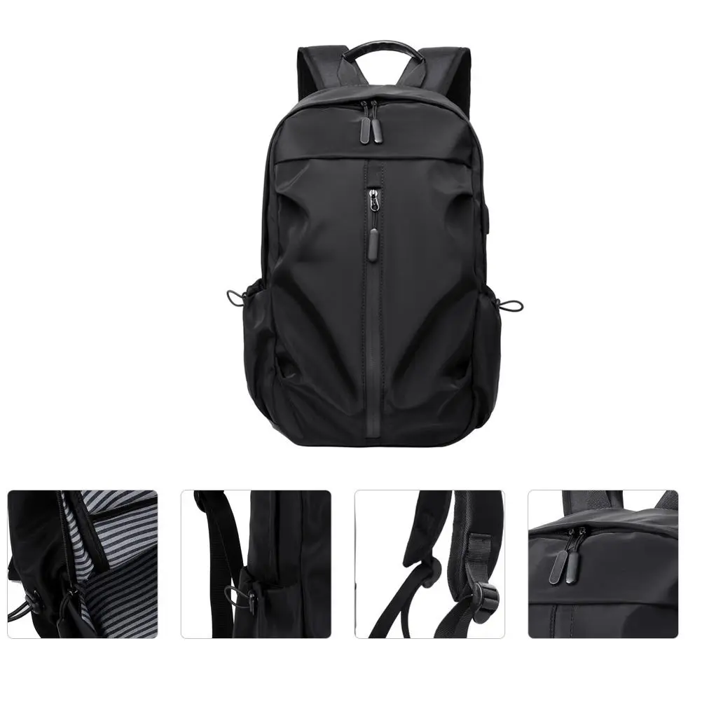 

1pc Men Backpack 14 Inch Laptop Bag Lightweight Casual Travel Backpack For Students Office Workers Simple Storage Pouch