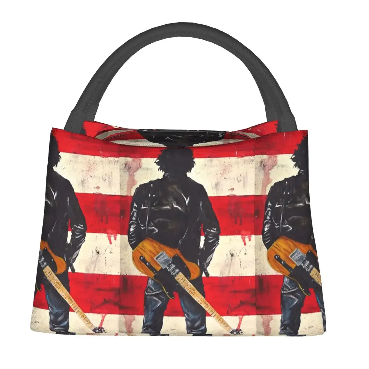 Bruce Springsteen Lunch Bags Insulated Bento Box Resuable Lunch Tote Picnic Bags Cooler Thermal Bag for Woman Girl Work