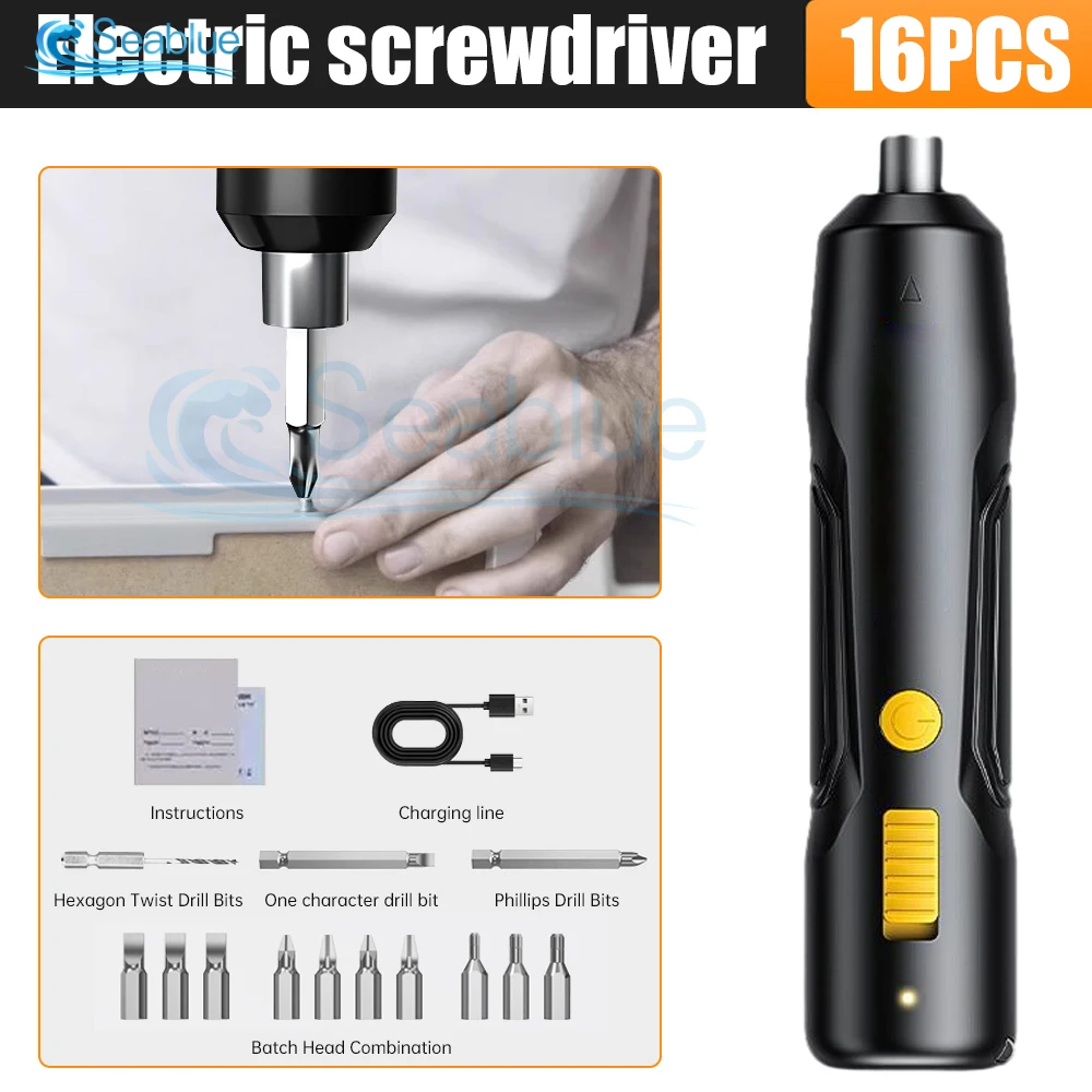 Cordless Electric Screwdriver Rechargeable Lithium Battery Mini Drill 3.6V Power Tools Set Household Maintenance Repair