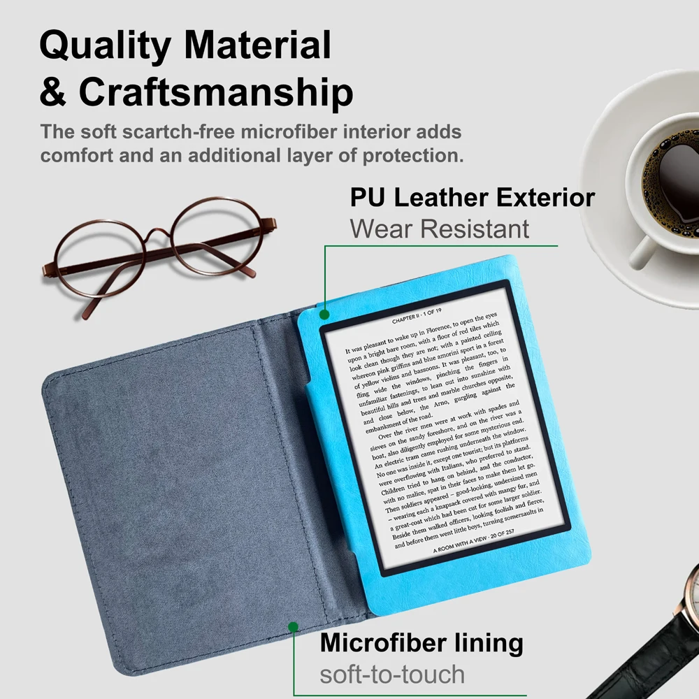 5 Inch Kobo Mini Ereader Case Cover For Kobo Model N705 Protective Shell With Flip Poch Magnetic Closure Smart Cases