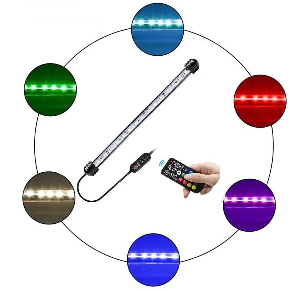 

Aquarium LED Lights ,24 Inch Submersible Fish Tank Light Timer Aquarium Plant Grow Light Sunlight Moonlight,16 Light Color Modes