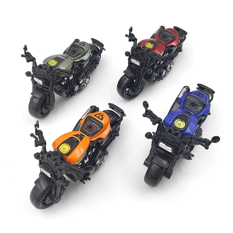 จําลองรถจักรยานยนต์รุ่น 1:64 Scale Racing ทีมของเล่นอาคารเมืองรถไฟฉากรถไฟของขวัญวันเกิดเด็ก 1PCS