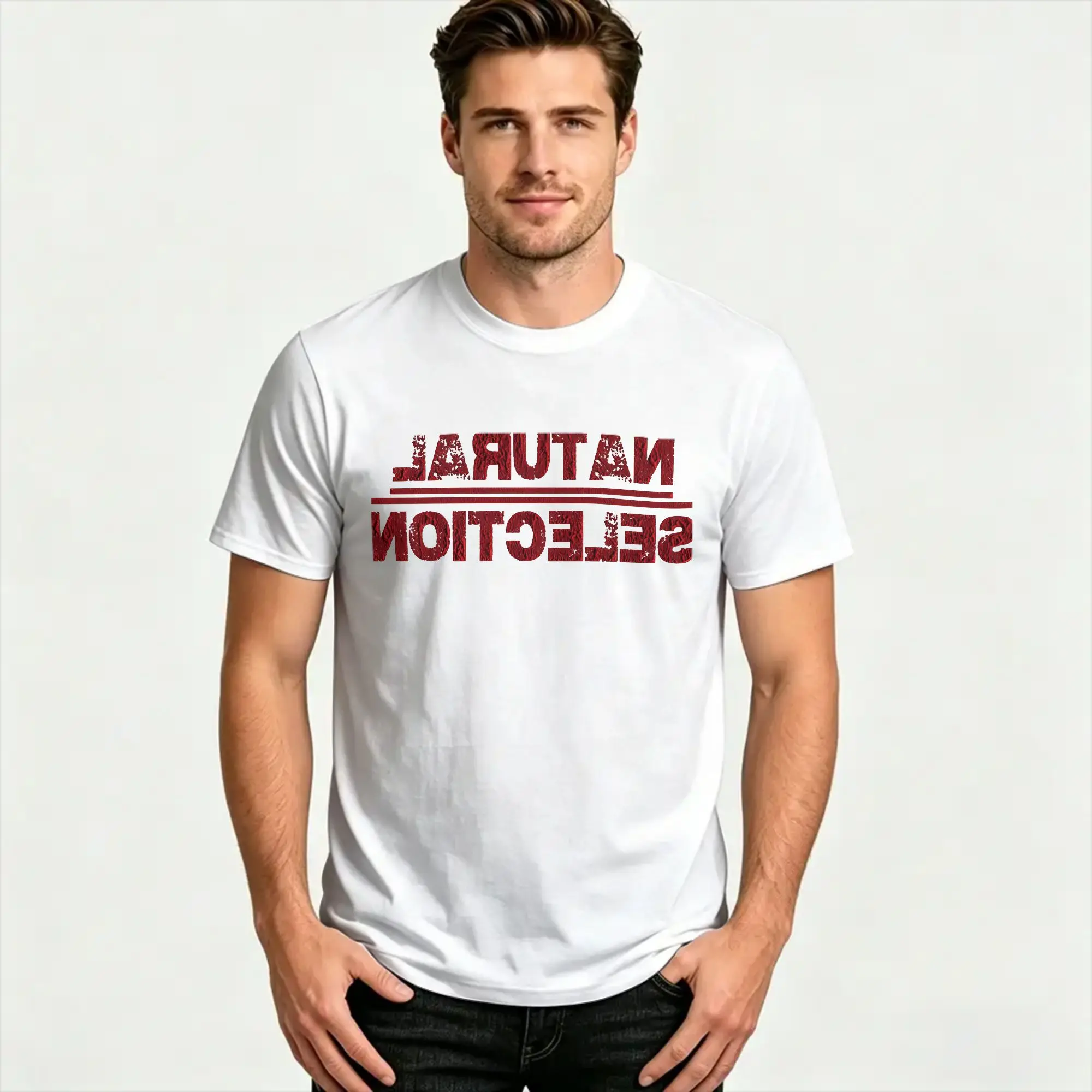 WRATH Natural Selection  T Shirt Beach  Vintage T-Shirts Cotton Hip Hop Tshirt For Man Casual Clothes