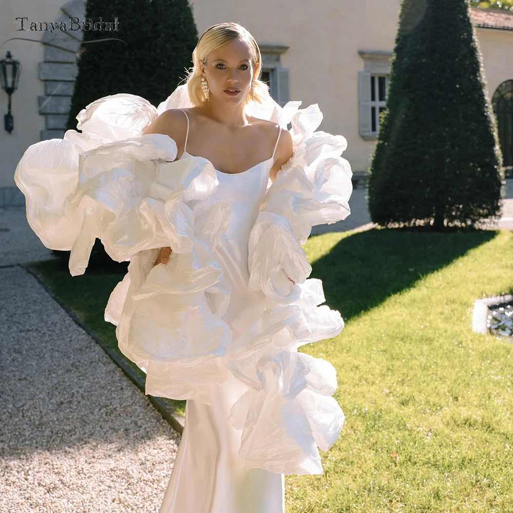 

Роскошная пышная свадебная накидка с оборками, мусорное свадебное платье, вечернее болеро, шикарное пальто DJ517