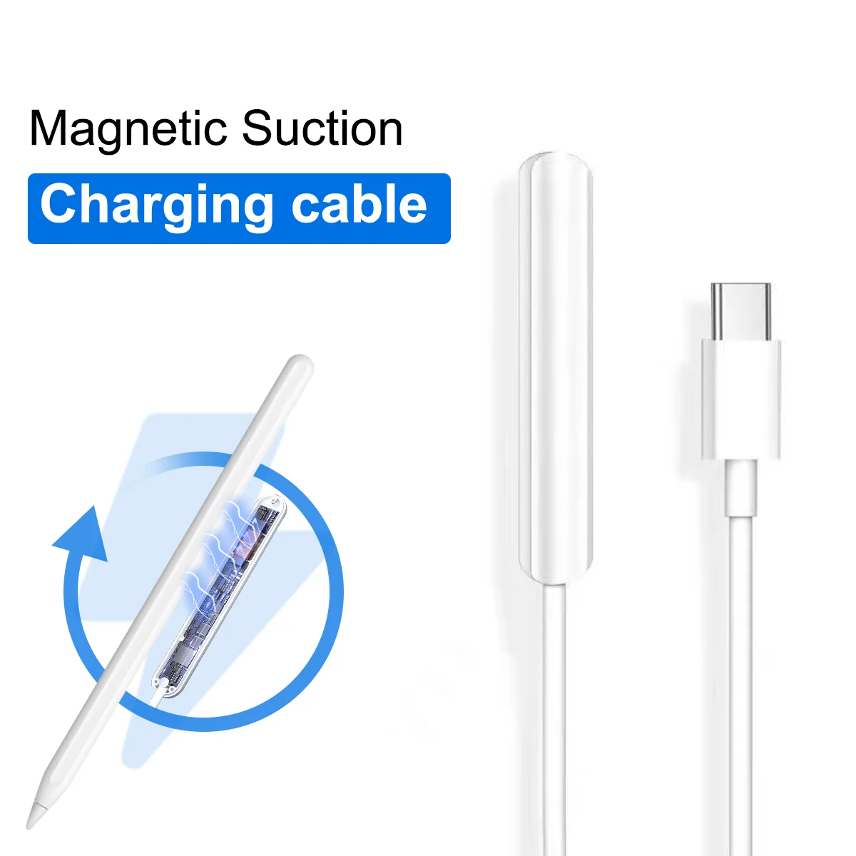 For Apple Pencil 2 2nd Type C Charger Adapter USB C Magnetic Charging Cable For Apple Pencil 2 2nd Stylus pencil Charger