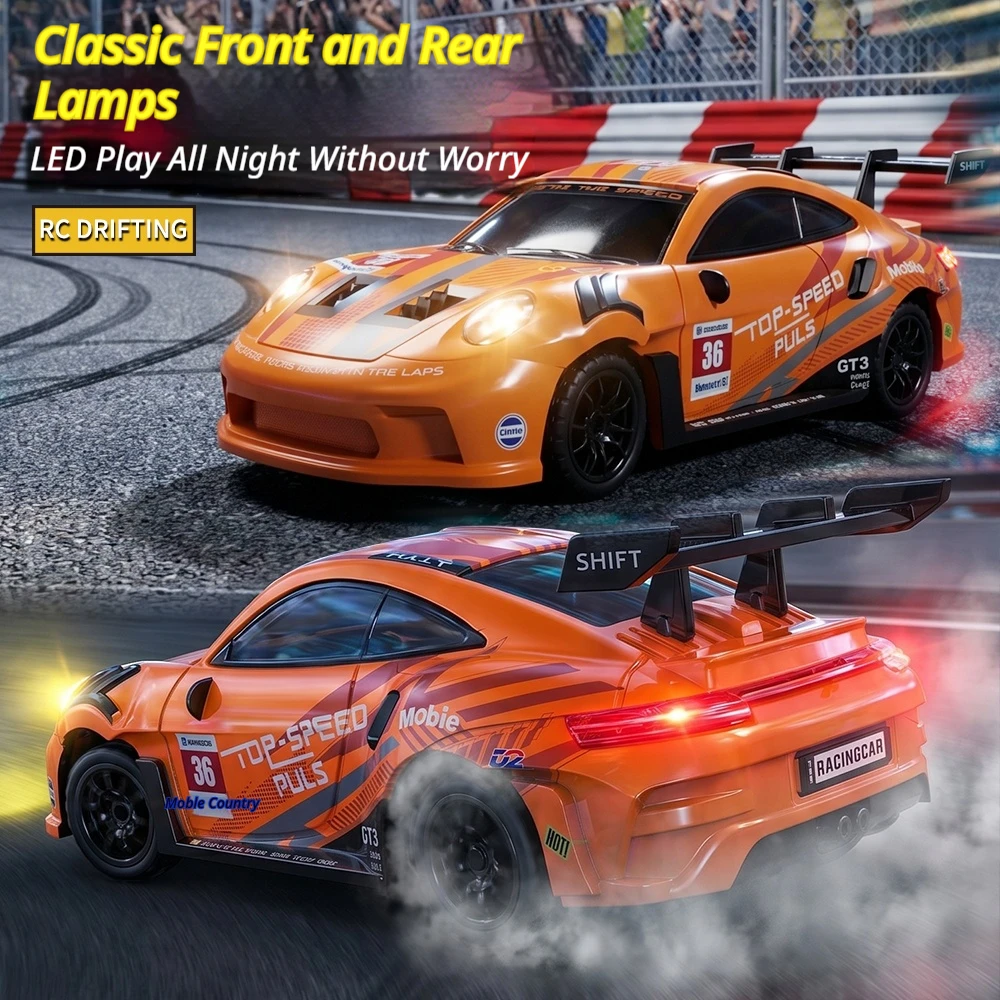 1/64 High Speed Drift RC Car with Light 2.4G 4WD Remote Control Car Desktop Mini Racing Cars Full Proportion Cars Model Gifts