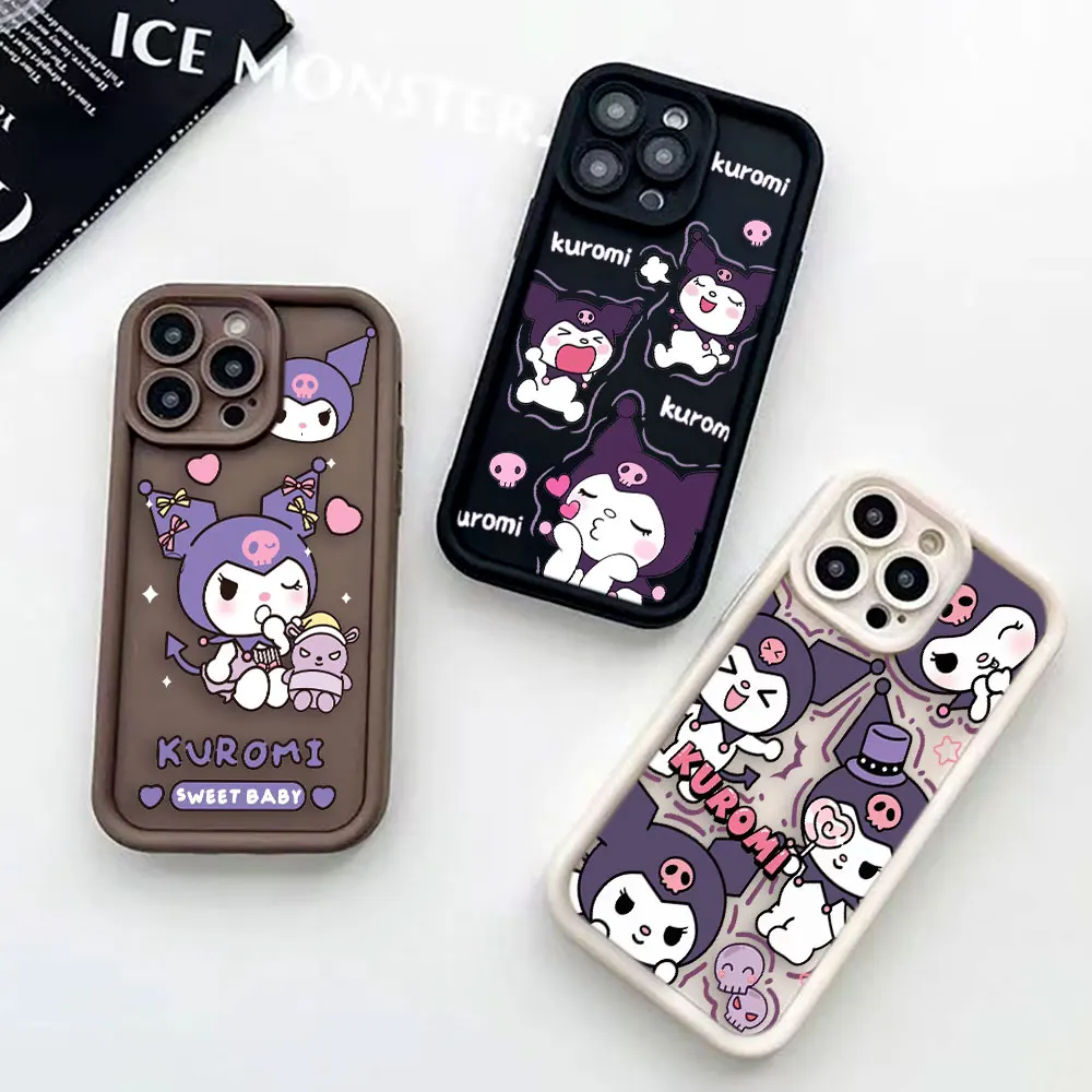 Cartoon Cat Kuromi Baku Phone Case For Redmi A1 A2 A3 C61 NOTE 8 9 9S 10 11 11S 12 12S 13 PRO PLUS 4G 5G Case Funda Capa Shell