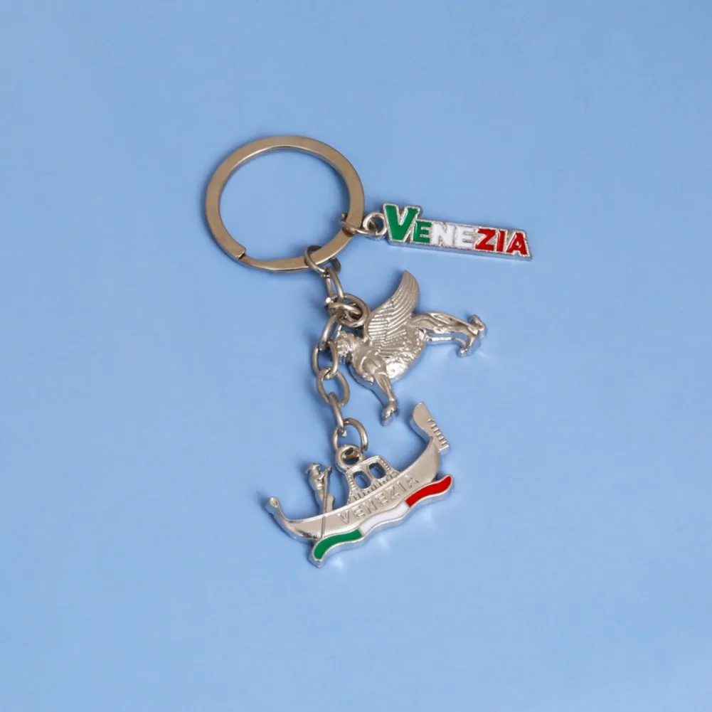 Metal Pendant Keyring Venezia Style Jewelry Charm Keychain For Car Key Chain Holder Hanging Pendant Travel Souvenirs Alloy Gifts