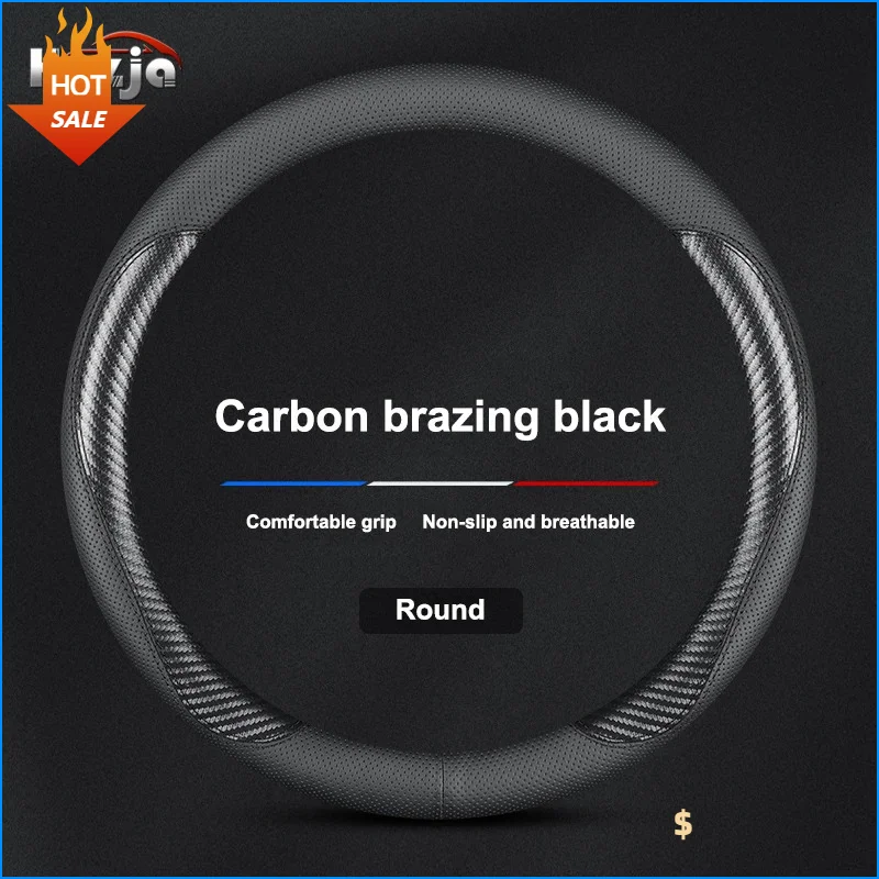 

Leather Car Steering Wheel Cover For Mitsubishi ASX 2010 - 2018 2019 2020 2021 2022 2023 Non-slip Auto Interior Accessories